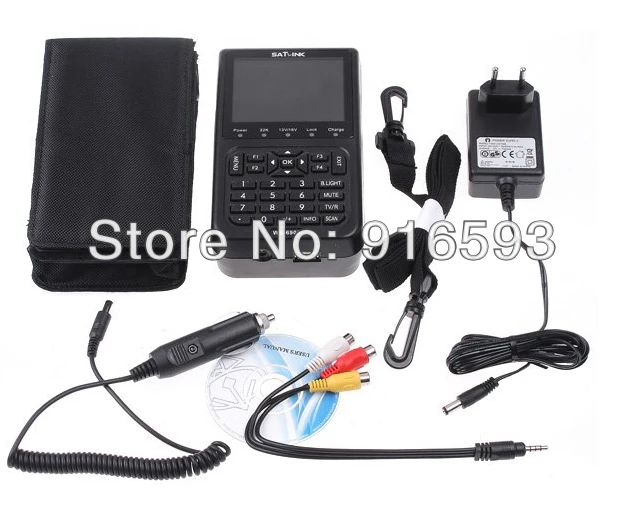 SATLINK WS 6908 DVB S Big menu Digital Satellite Meter TFT 3 5 Inch Satellite font