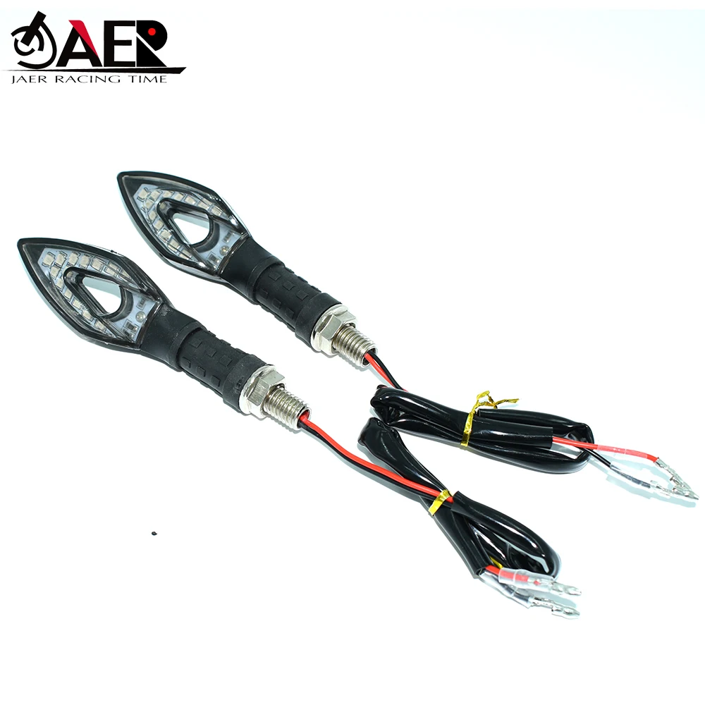 

JEAR Pair Flowing LED Motorcycle Turn Signal Indicators Sequential Blinkers Flashers Flexible Bendable Amber Light Lamp