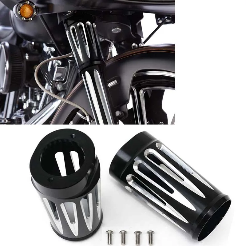 

Motorcycle Aluminum Motorcycle Boot Fork Boots Slider for Harley Davidson FLHX FLSTF FLSTN FLHR FLT FLHT Touring