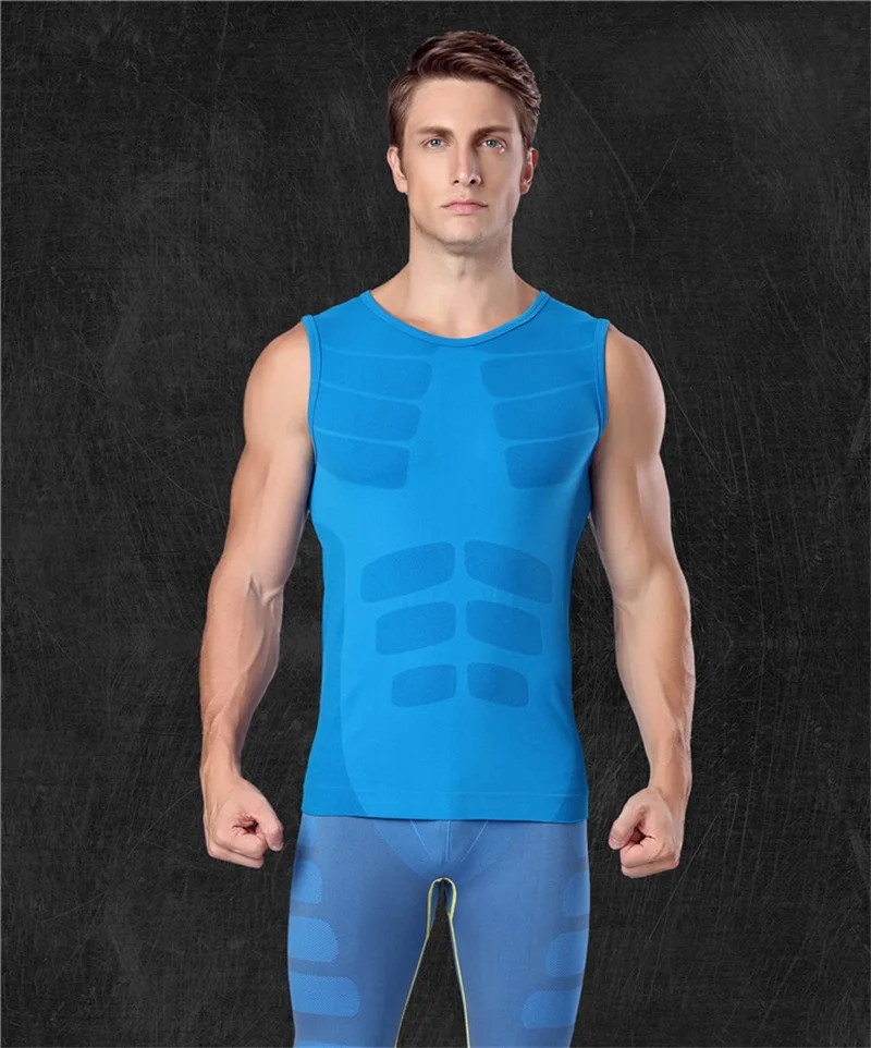 

Mens Gym Vest Sleeveless Sports Men Slim Things For Fitness Compression Men's Sportswear Lose Weight Vest Fitness Clothing Slim