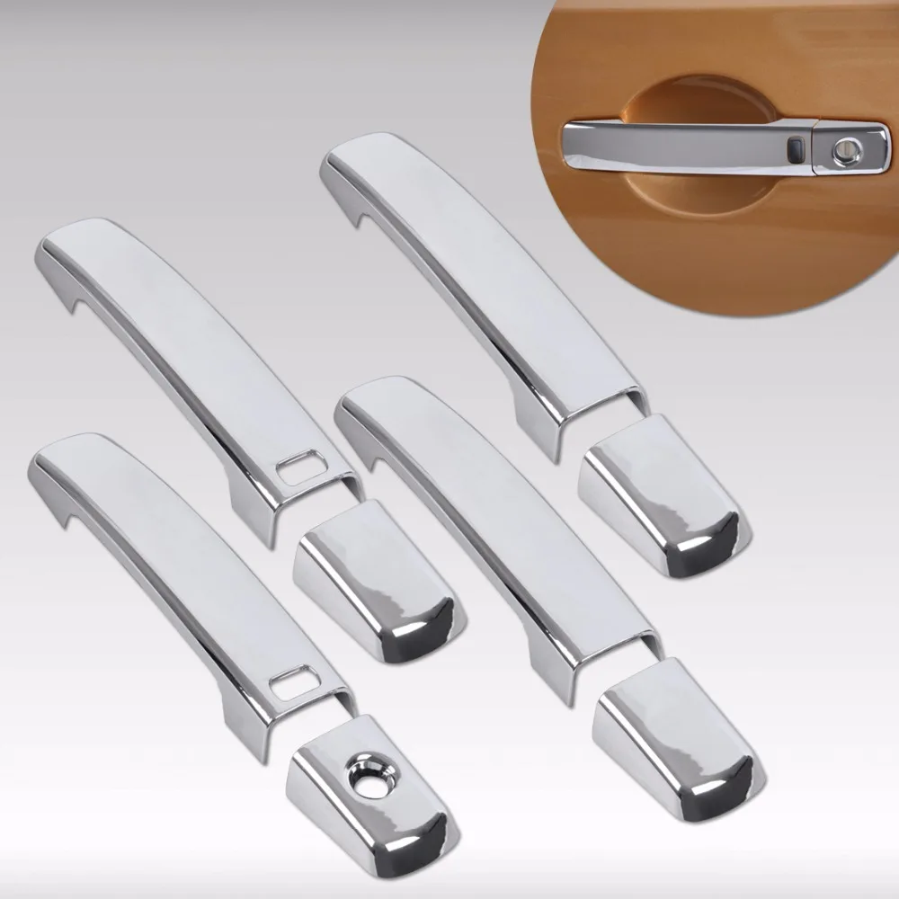 DWCX New Car Chrome Door Handle Cover + Smart keyhole for Nissan
