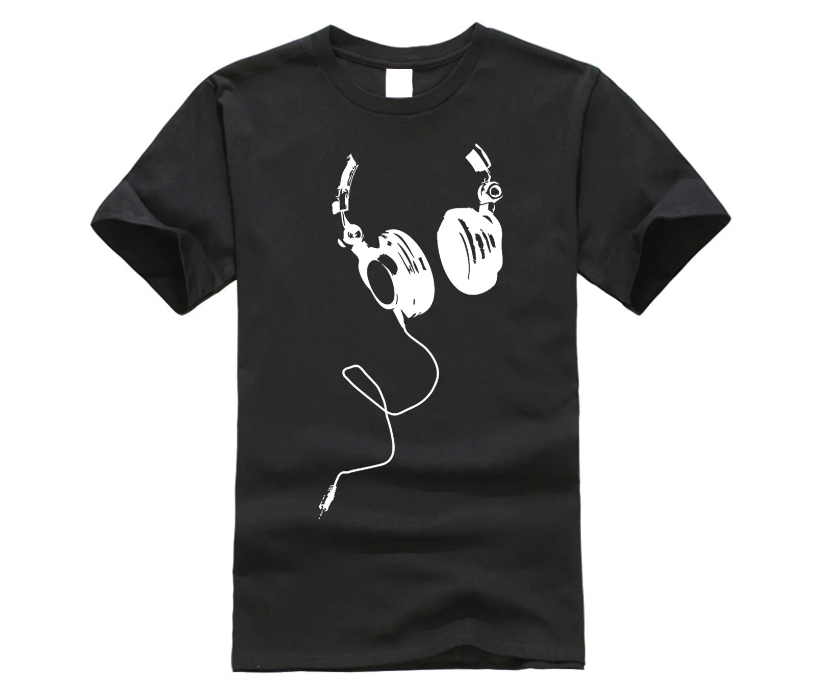 2019 забавная Мужская графическая Футболка Dj наушники летняя модная футболка