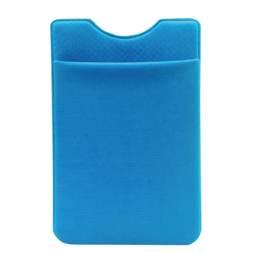 9,9*5,5 см женский модный клейкий эластичный лайкровый Карманный Кошелек для сотового телефона мужской ID держатель для кредитных карт чехол для кредитки - Цвет: Sky Blue