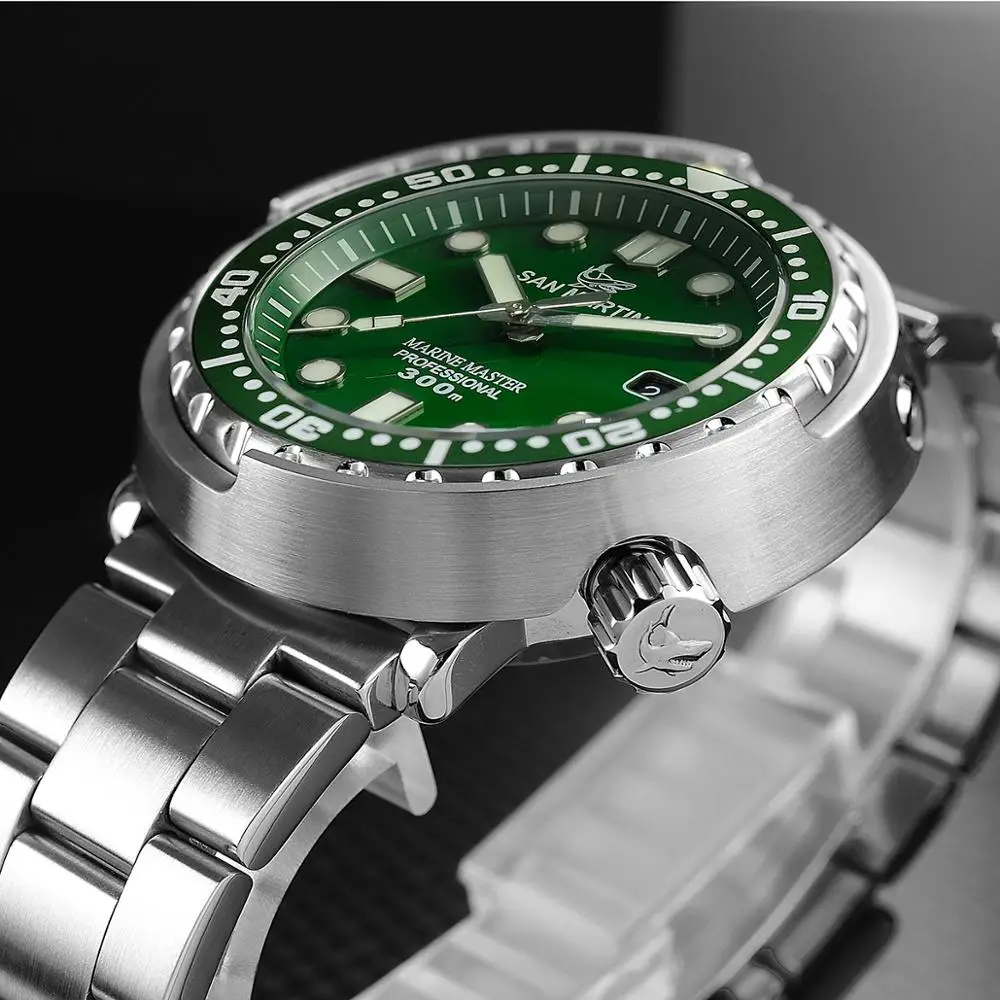 Автоматические часы San Martin Tuna SBBN015 модные NH35 со стальным механизмом