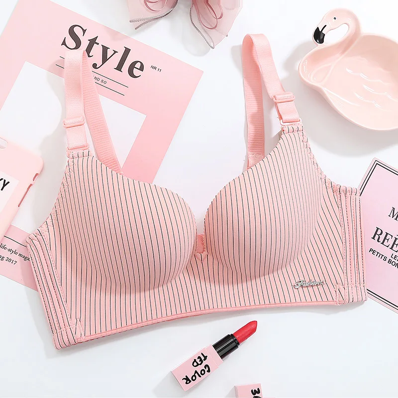 

2019 Autumn Summer Sexy Deep U Cup Bras For Women Push Up Lingerie Bra Wire Free Bralette Backless Intimates Female Underwear