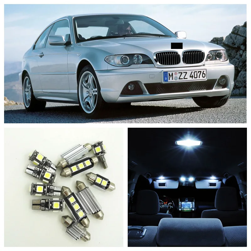 20pcs White Canbus Error Free Car LED Light Bulbs Interior Package Kit For 1998 2004 BMW 3