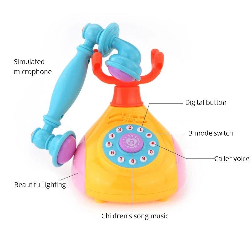 Музыкальные игрушки детский телефон игрушка Моделирование ретро телефон стационарный телефон мобильный телефон музыкальные игрушки для детей пение