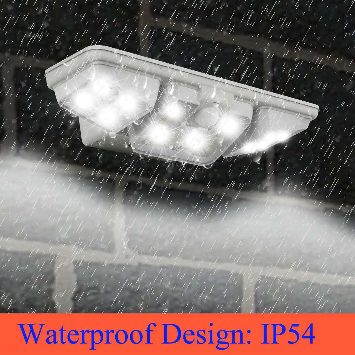 

Three Heads Flood Light Spot Lamp Solar Street Light Radar PIR Motion Sensor Wall Timing Lamp Outdoor Garden Yard Securuty Light