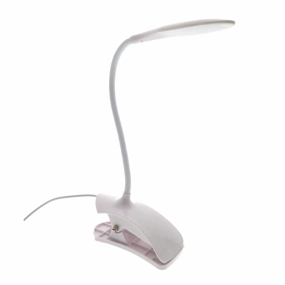  3W LED Reading Study Desk Lamp With Clamp Flexible Eye-Protection USB Table Lamp Flexional Stand Fo