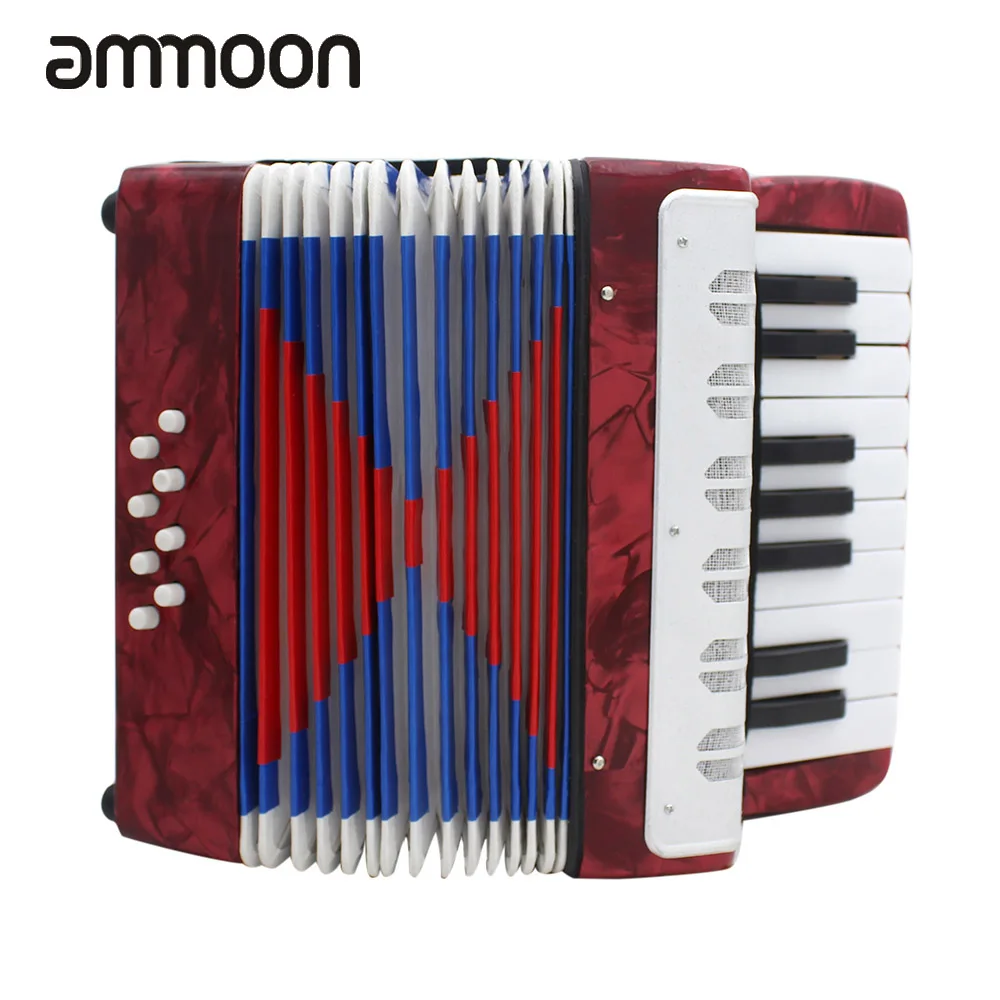 Mini acordeón de 17 teclas de alta calidad, acordeón duradero de 8