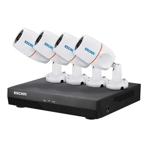 

ESCAM PNK405 HD 1080p 4CH POE NVR Security System With Motion Detector Alarm Record ONVIF IP66 Waterproof IR Bullet Camera