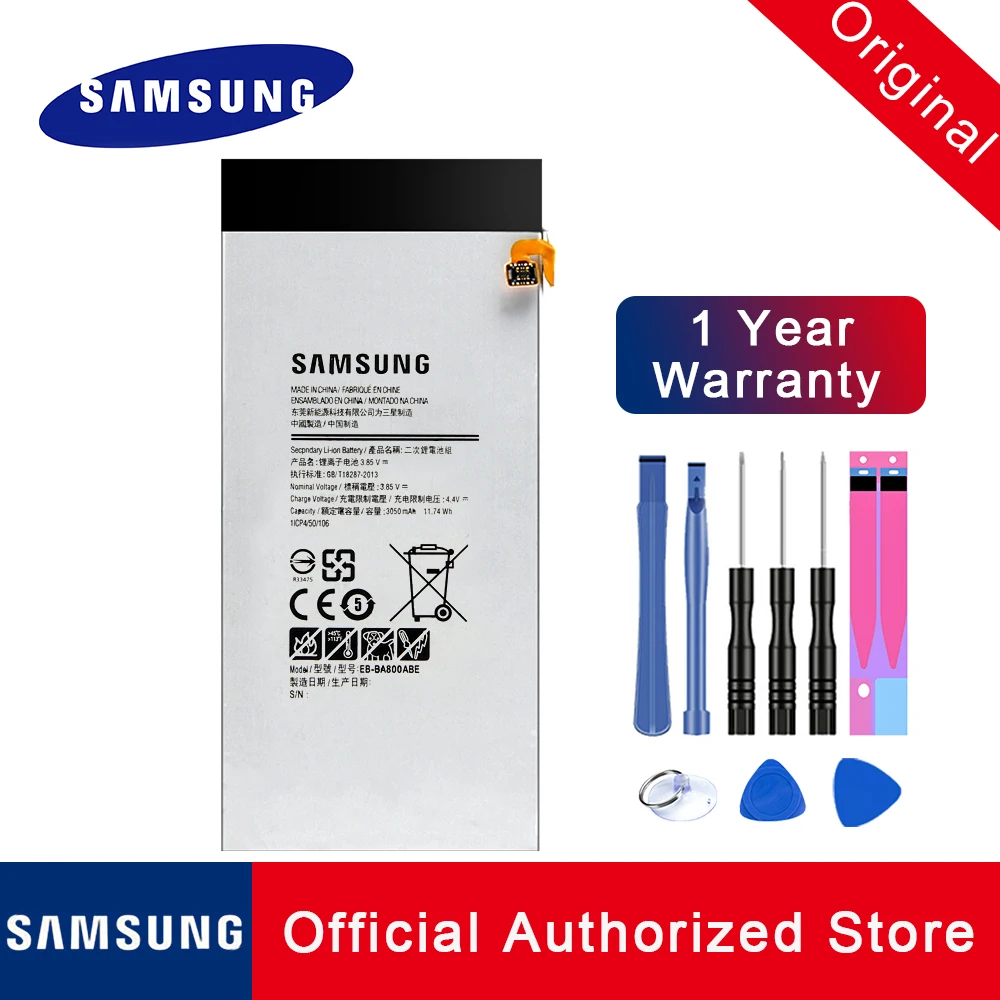 

100% Original Replacement Battery EB-BA800ABE For Samsung GALAXY A8 A8000 A800F A800S A800YZ Phone Batteria 3050mAh + free Tools