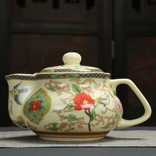 Керамический Чайник большой фарфоровый чайник с ручкой чайник кунг-фу Ретро чайник 580 мл с фильтром lo109459