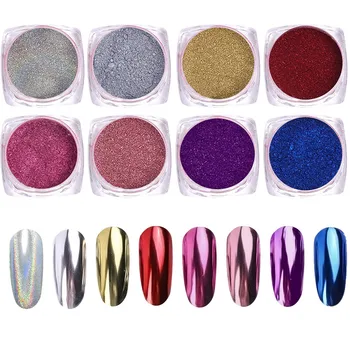

Nail Glitter Powder Effect Nail Powder DIY Polish Nail Art Extension Sponge Stick dipping powder nails chrome nail powder