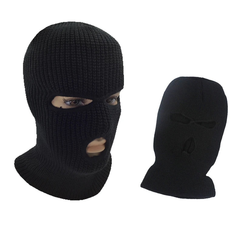 

3 Hole Face Hat Brand Full Ski Windproof Cap Warm Balaclava Hood Army Tactical Men Special Masks Defender Dirt Wind For Riding