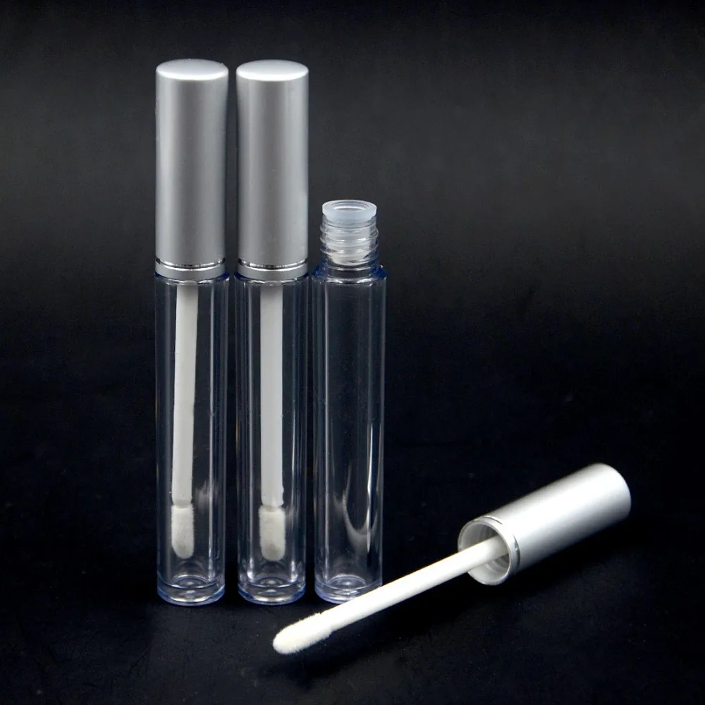 3.5ml Silver Color Empty Lipstick tube Lip balm ,Clear Plastic Bottle