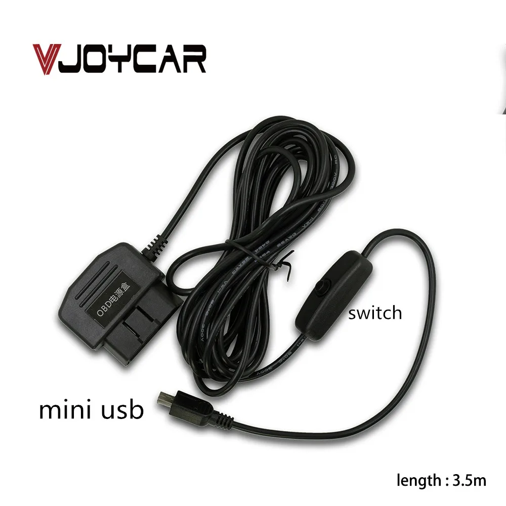 Автомобильный OBD2 зарядный кабель USB Мощность адаптер с кнопка включения лампы Зажигалка Мощность коробка 3,5 метров ELM327 OBD2 сканер диагностический инструмент - Цвет: mini usb with switch