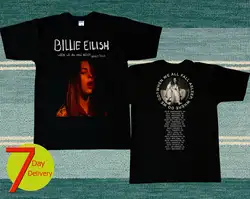 BILLIE Eilish World Tour Date 2019, футболка с принтом S-2XL, мужские футболки с короткими рукавами и круглым вырезом, летние футболки