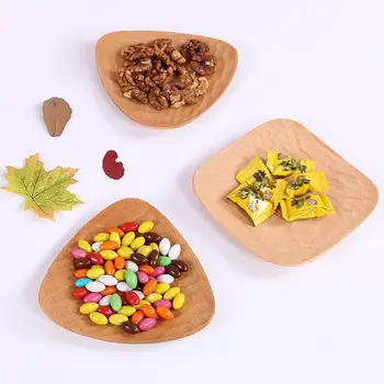 

Wooden Plate Innovative Tortoise Shell Snack Tray Hand-carved Snack Tray For Cake Fruit Wood Serving Plates