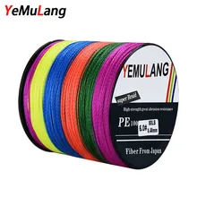 YeMuLang 300 м ПЭ плетеные рыболовные линии 4 нити мультифиламентная крод рыболовная PE леска для рыболовных аксессуаров linha para pesca