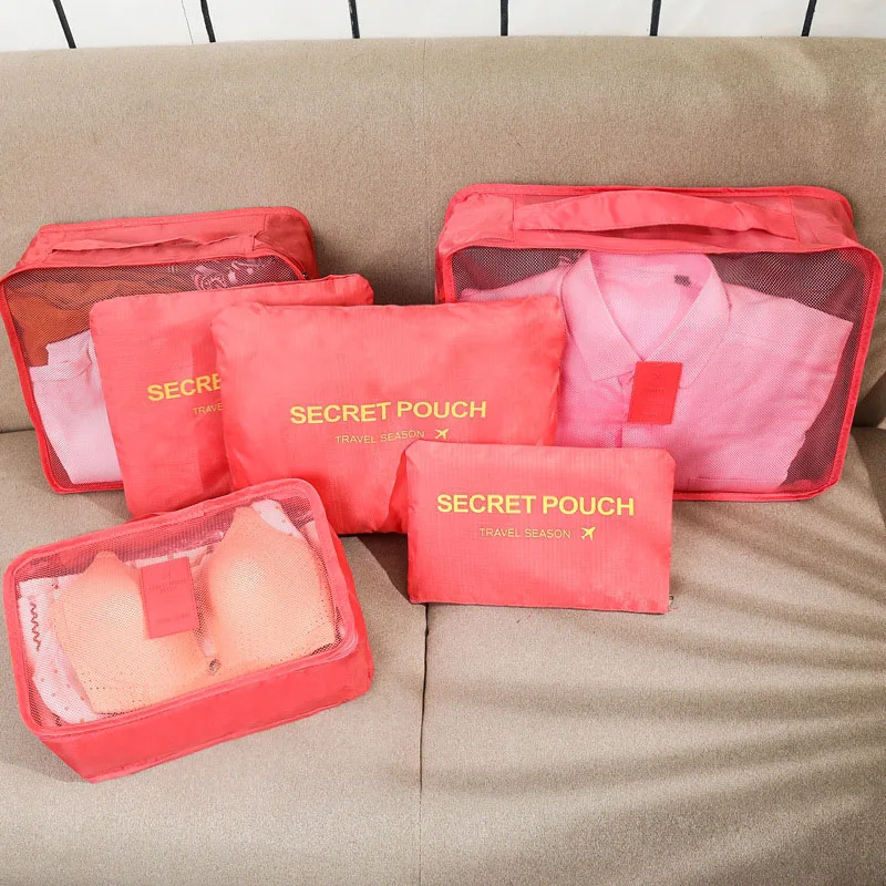 Mara's Dream Женская дорожная сумка 6 шт. набор многоцелевой полиэстер, сумка для хранения Мода Письмо Печать пылезащитный Сумка-тоут для