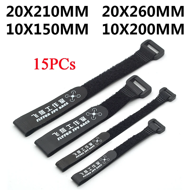 15 шт. 10*150/200 мм 20*210/260 Волшебная наклейка ремешок Lipo батарея галстук лента крепеж