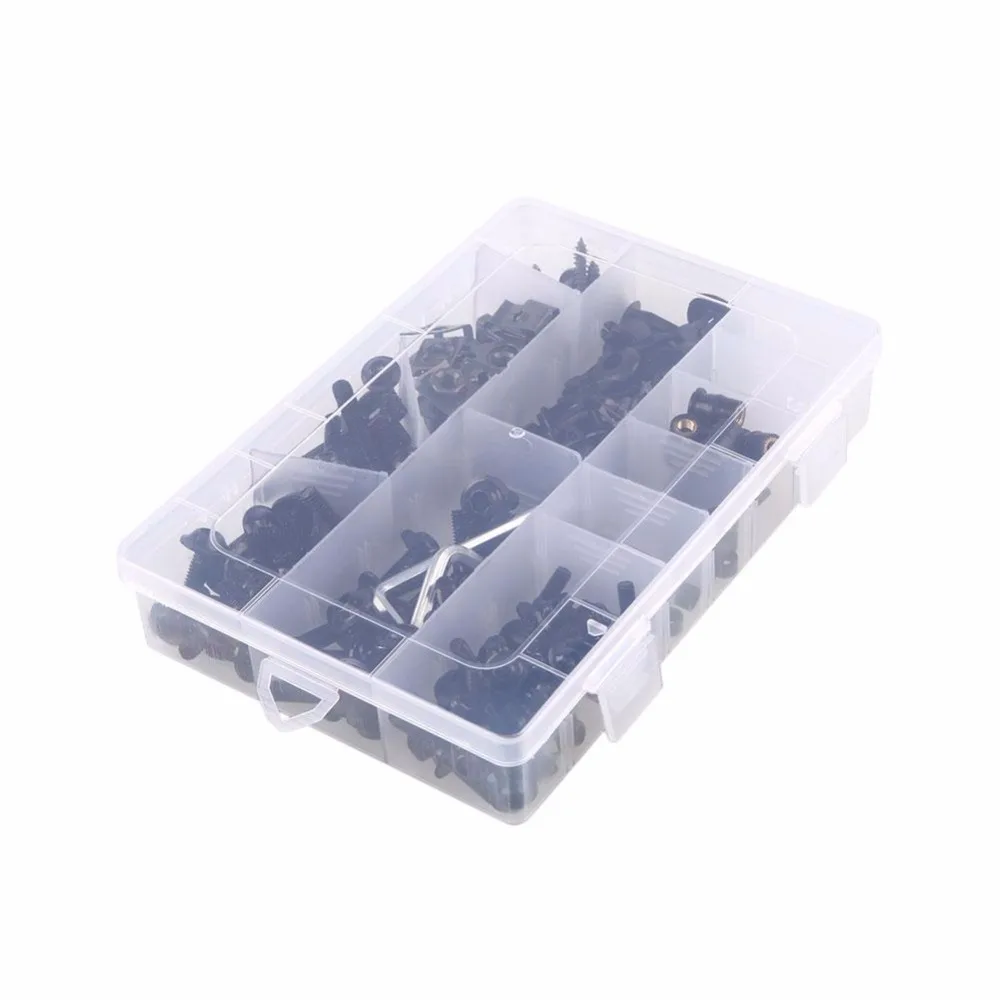 

Motorcycle Bike Windscreen Windshield Bolts Kit Fastener Clip Screw Set Aluminum Black