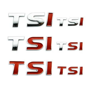 3D Автомобильная металлическая хромированная эмблема TSI наклейка с логотипом для
