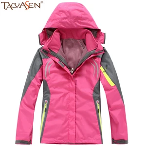 TACVASEN Пеший Туризм флисовая куртка Для женщин непромокаемая флисовая куртка ветрозащитный, альпинизм куртка с подогревом для активного отдыха куртка с карманом - изображение