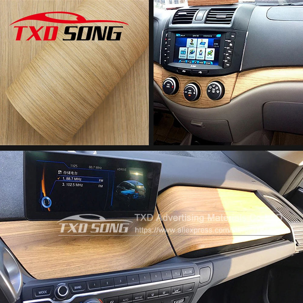 7 Color Grain Leather Pattern Vinyl Film Sticker Car Interior Wrap Sheet Decal