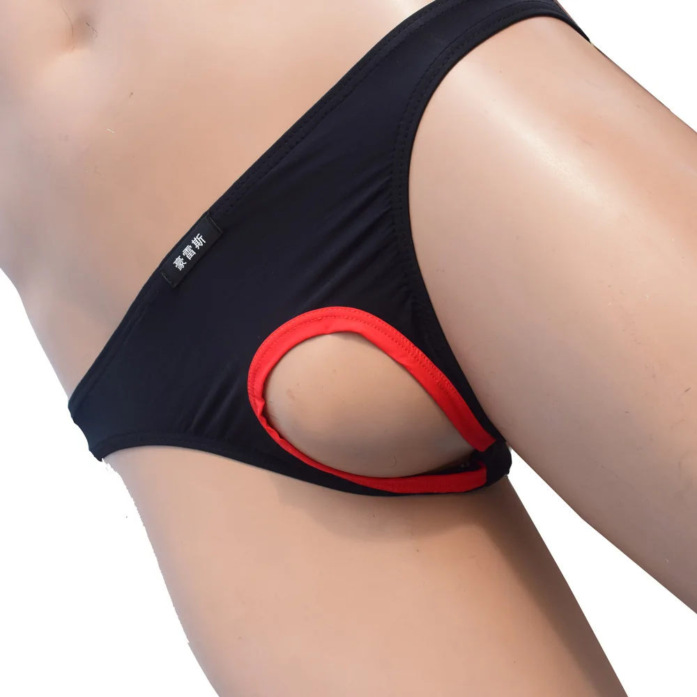 

brand men underwaer sexy briefs jockstrap g string underpants men transparent sexy sleepwear gay underwear men shorts size XXL