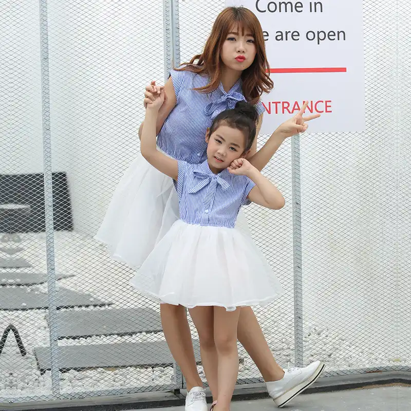 韓国ドレス ワンピース ドレス サマードレス ミニドレス レディースファッション 夏季 親子ペア ママと娘 おそろい服 親子服 家族お 母さん子 お揃い服 ペアルック コーデ キッズ服 子供服 姉妹 Family Matching Clothes Familymatching Mother Daughter Aliexpress