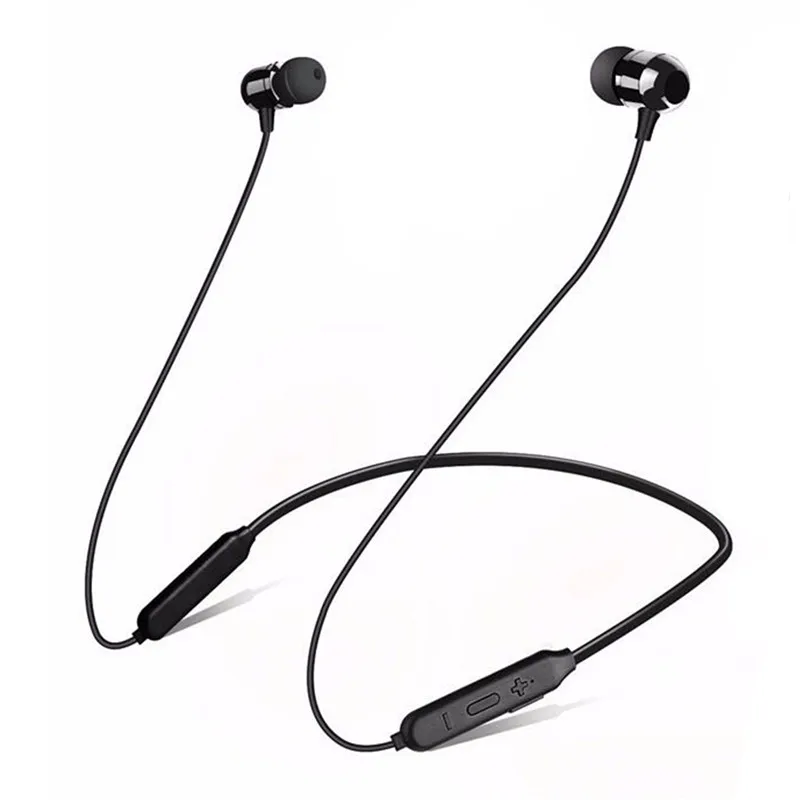 

SOONHUA Compact Magnetic Neckband Wireless Bluetooth Headphone Waterproof Stereo Headset With LED Light for Running Cycling Home