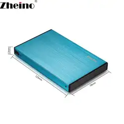 Zheino 2,5 дюйма USB3.0 Mobile HDD box HDD/SSD Внешний защитный корпус для SATA 7 мм 9,5 мм жесткий диск USB2.0 кабель-синий