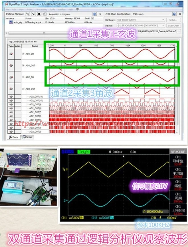 Бесплатная доставка AD9226 высокая скорость 12bit AD двухканальный AD модуль FPGA управления FPGA программы