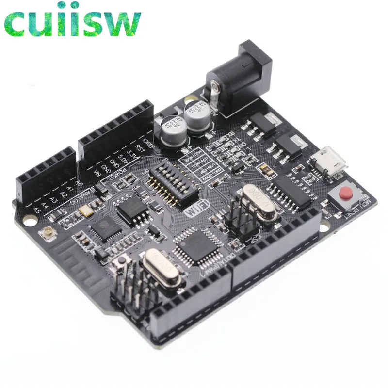 UNO R3 + Wi Fi ATmega328P ESP8266 (32 Мб памяти) CH340G для Arduino Uno NodeMCU WeMos Новое