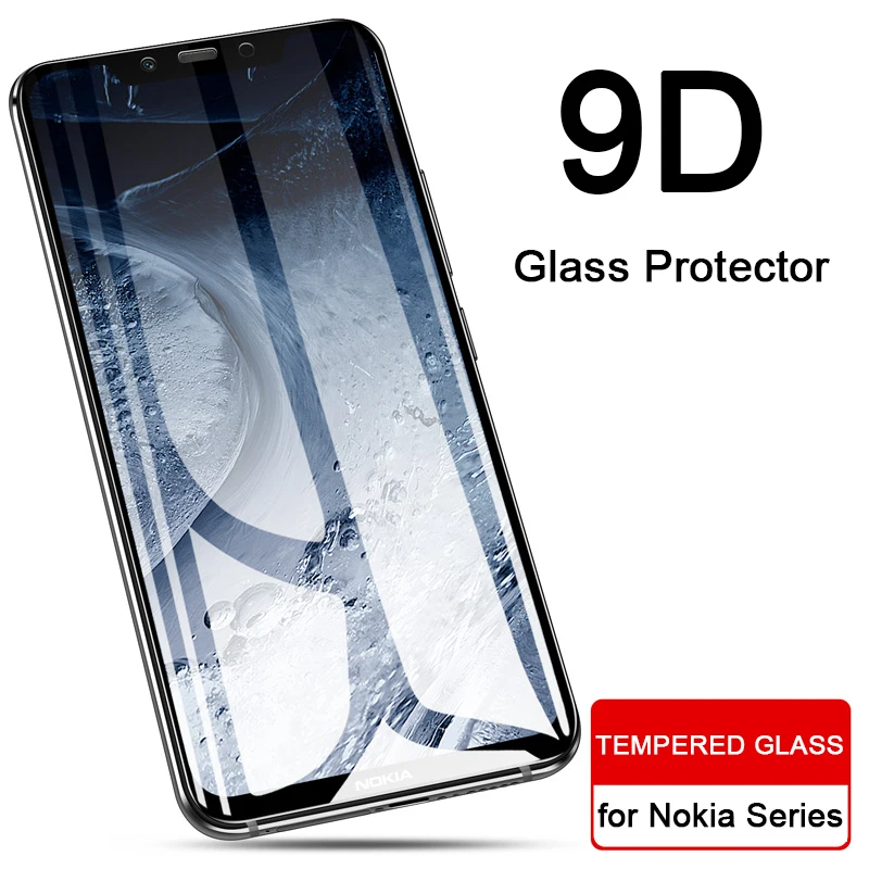 9D Полный Клей закаленное стекло для Nokia X6 протектор экрана на Noka 2 6 5 7 Plus 2017 1 3 1X5X7 2018