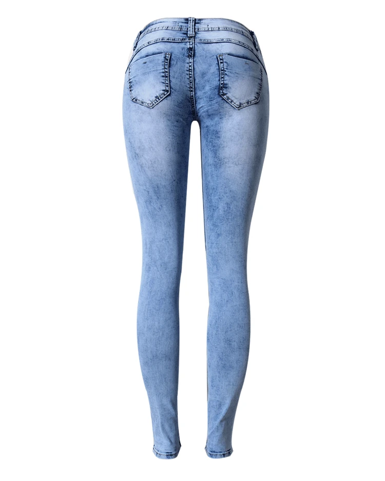 Sherhure джинсы женщина Эластичный патч Для женщин зауженные джинсы модного бренда плюс Размеры Рваные джинсы для Для женщин джинсовые штаны джинсы Femme