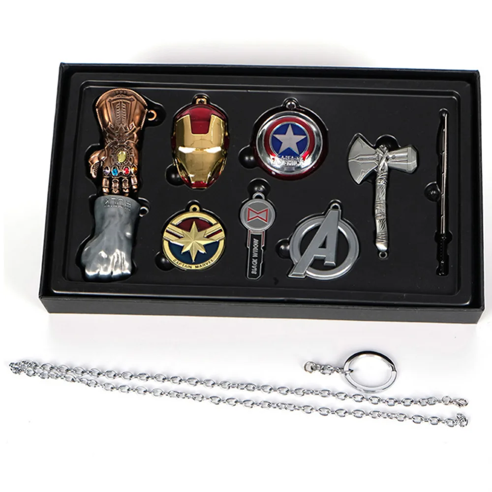 

Avengers Endgame Cosplay Keychain Thor Captain America Iron Man Cosplay Prop Collection Gifts Keychain Accessory