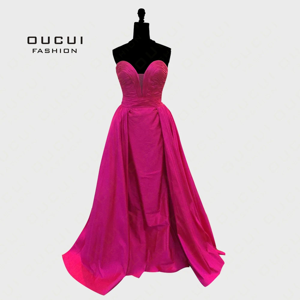strapless red ballgown