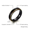 ZORCVENS 2022 New Cool Black and Gold-Color Tungsten Ring for Men Jewelry 6MM Black Tungsten Carbide Ring ► Photo 2/6