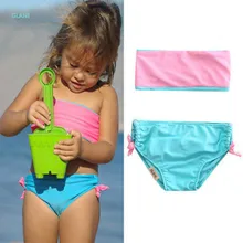 Детские Обувь для девочек лук Купальные костюмы Дети маленьких Обувь для девочек Танкини бикини Купальники для малышек купальный костюм Пляжная одежда От 2 до 6 лет