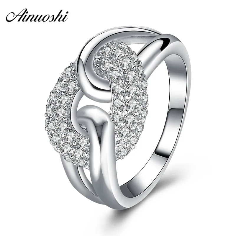 Buy AINUOSHI Luxury Twisted 925 Sterling