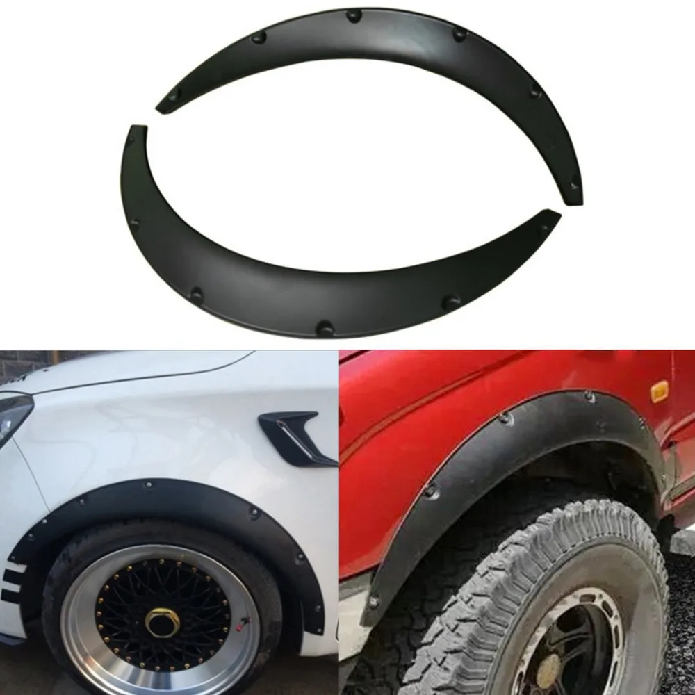 2Pcs Universal Car Fender Flares Extra Wide Body Wheel Arches Wheel