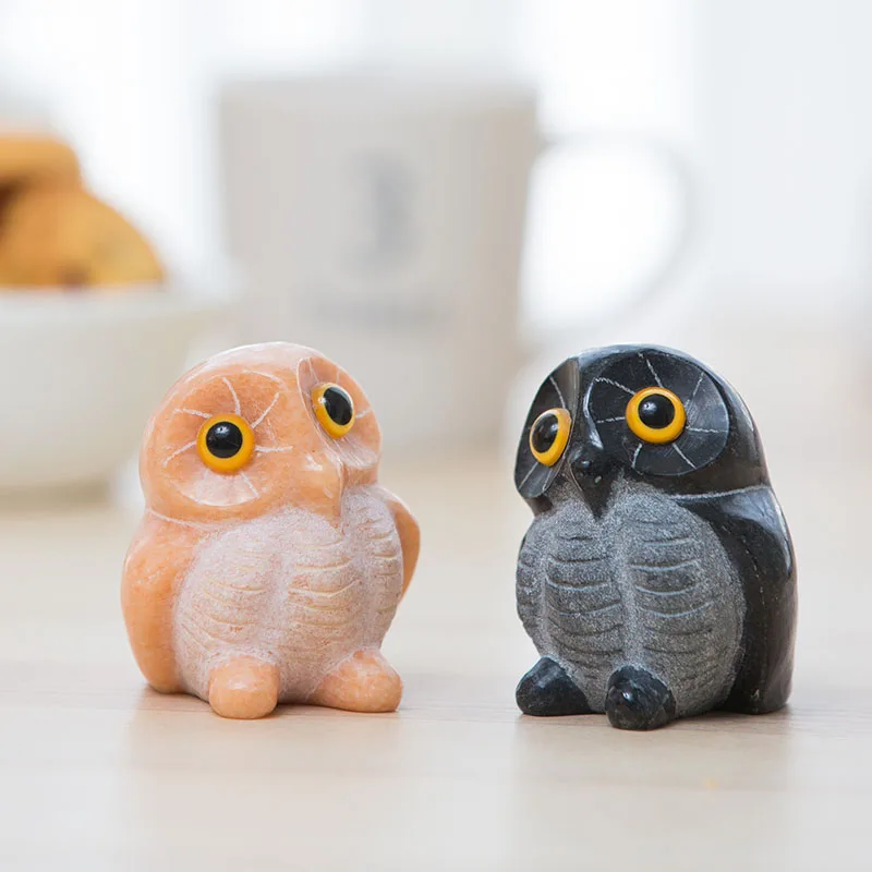 

Cute Owl creative Ornament Animal Statue home decoration accessories nordic style stone figurines Christmas gift