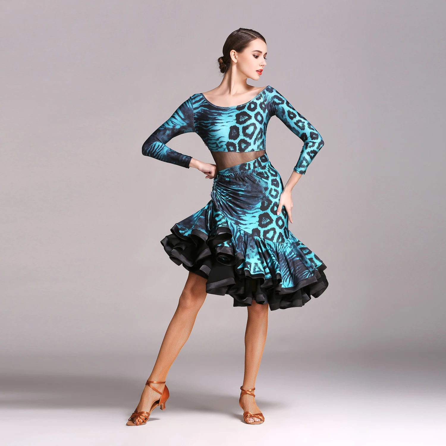 GB050 and GB051 Latin Dance Top and Skirt Suits Dance Dress Ballroom