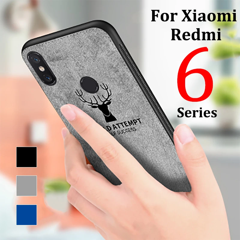 

Case on the for xiaomi redmi 6a ksiomi 6 note pro xiomi xiami xaomi antler cloth cases back cover pattern soft frame fabric fund