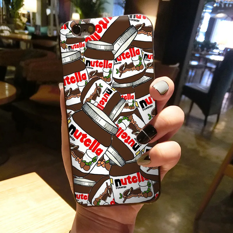 maiyaca chocolate food tumblr nutella classic image paintings cover maiyaca chocolate food tumblr nutella classic image paintings cover mobile phone case for iphone 8 7 6 6s plus x 5 5s se 5c in half wrapped case from
