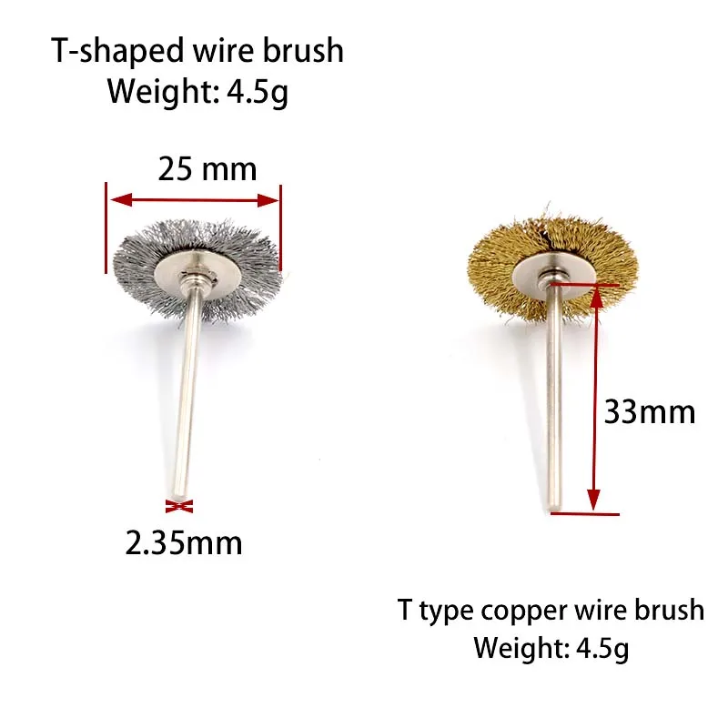10 шт. 2,35/3 мм хвостовик Мини Кисть для полировки для шлифовальный станок вращающийся вышлифовка, полирование кожаным кругом Точильщик колеса щетка для вращающегося инструмента