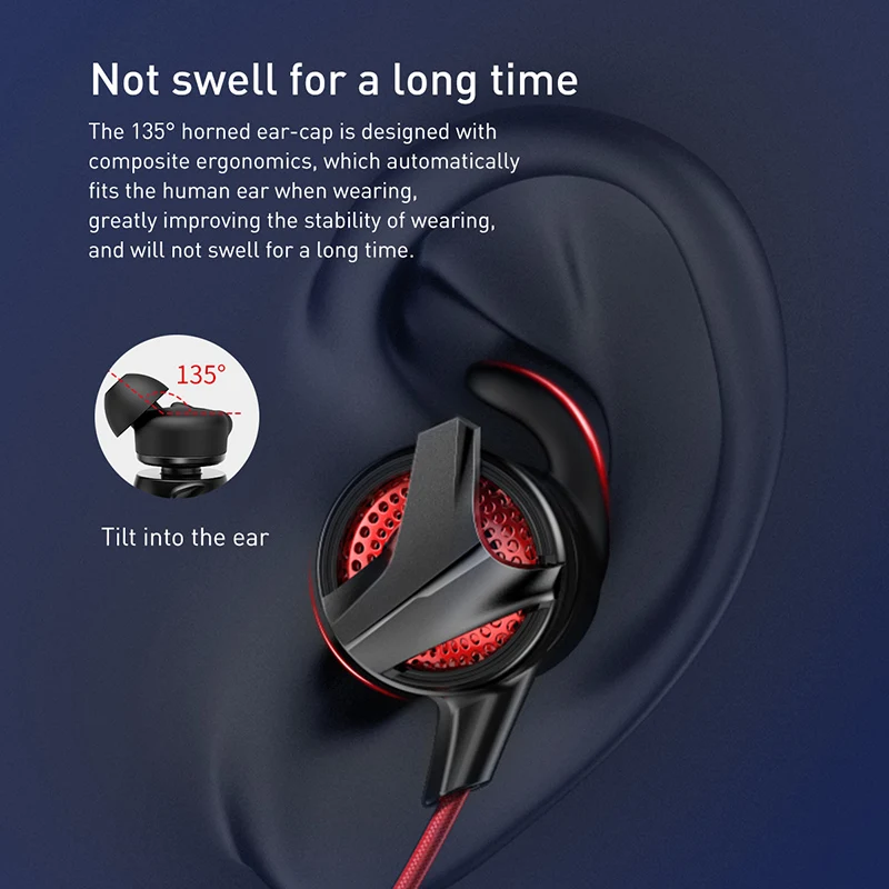  Baseus Gaming Earphone For Pubg Controller GAMO-15 3D Stereo earphones For Mobile pubg Gamer with D